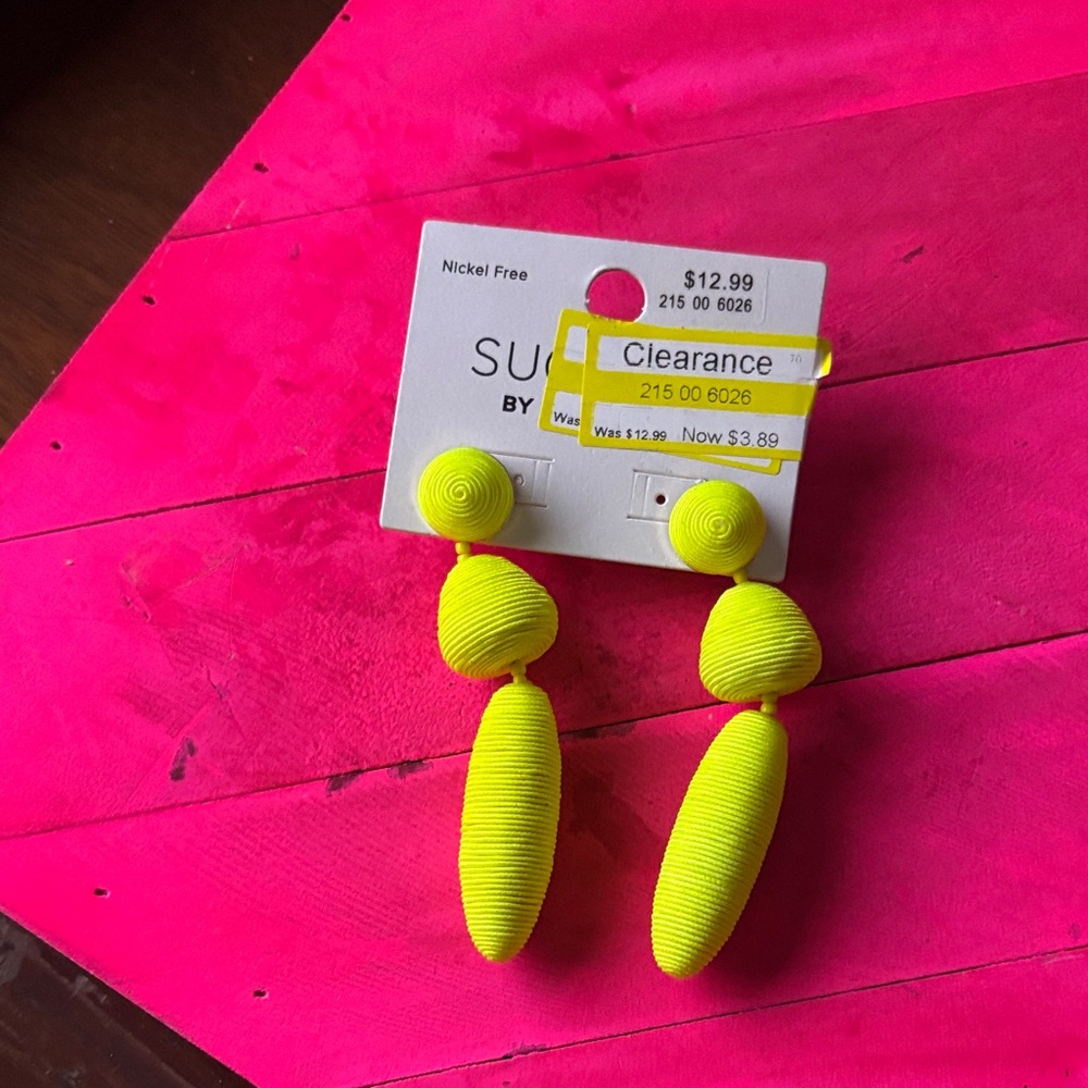 Bright Yellow Earrings